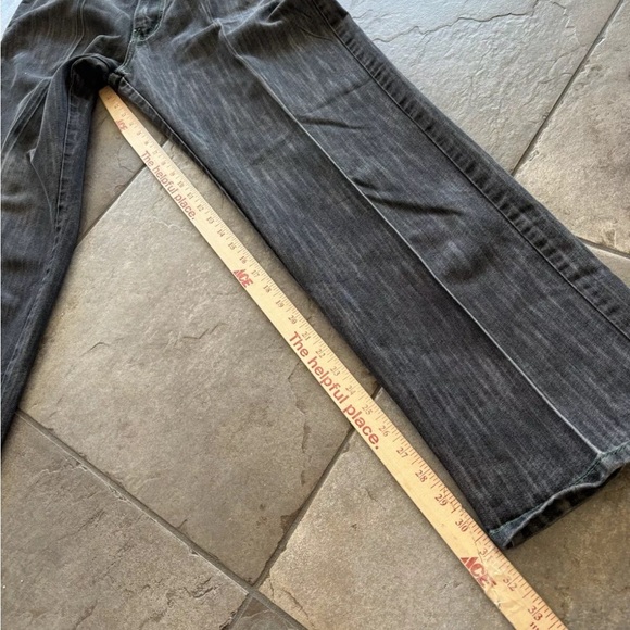 Y2K Risk Denim Baggy Skater Jeans Mens 34x34 (Fits 33x31) Black Grunge Hip-Hop - Picture 6 of 6